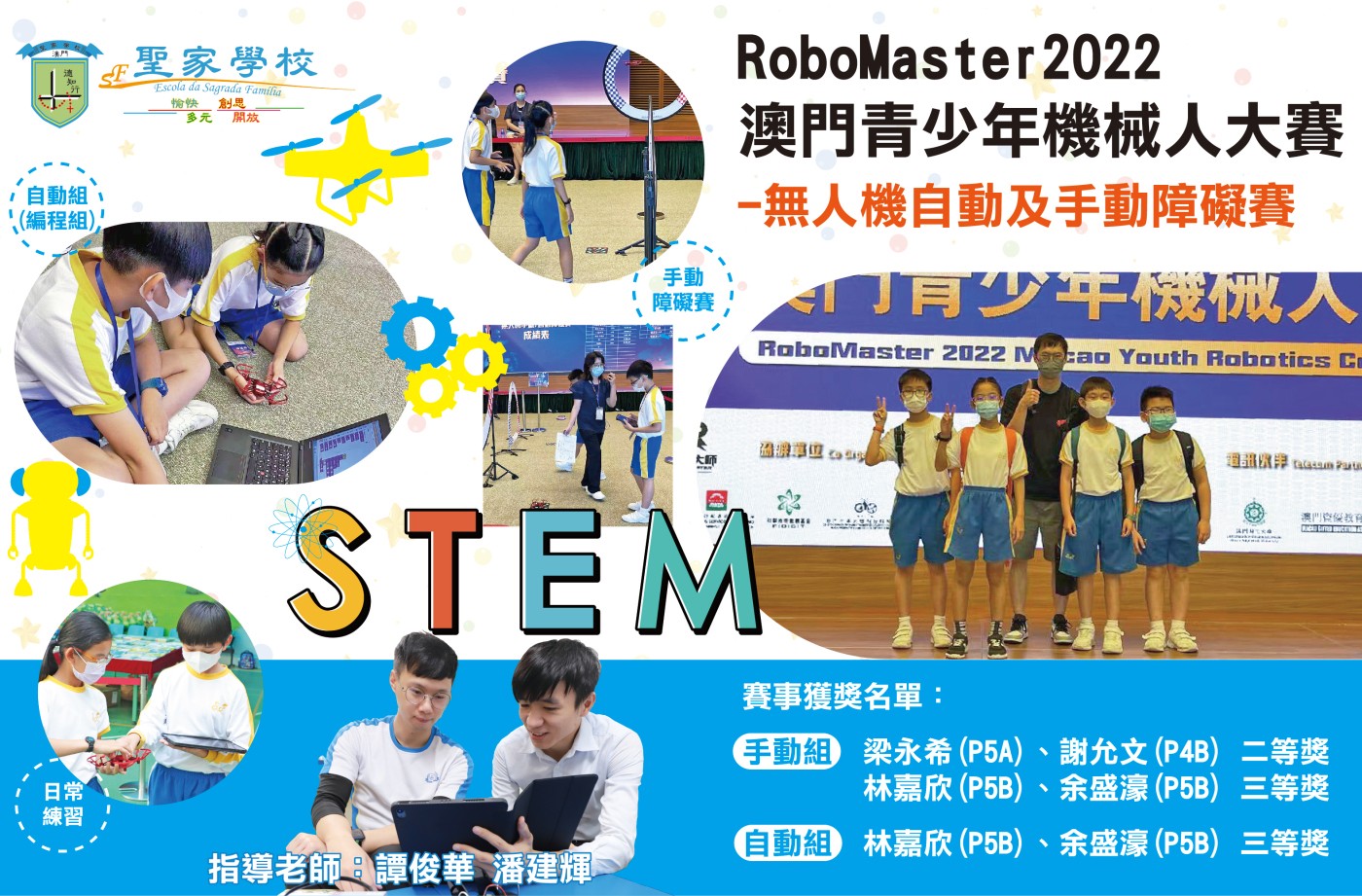 RoboMaster2022澳門青少年機械人大賽-無人機自動及手動障礙賽